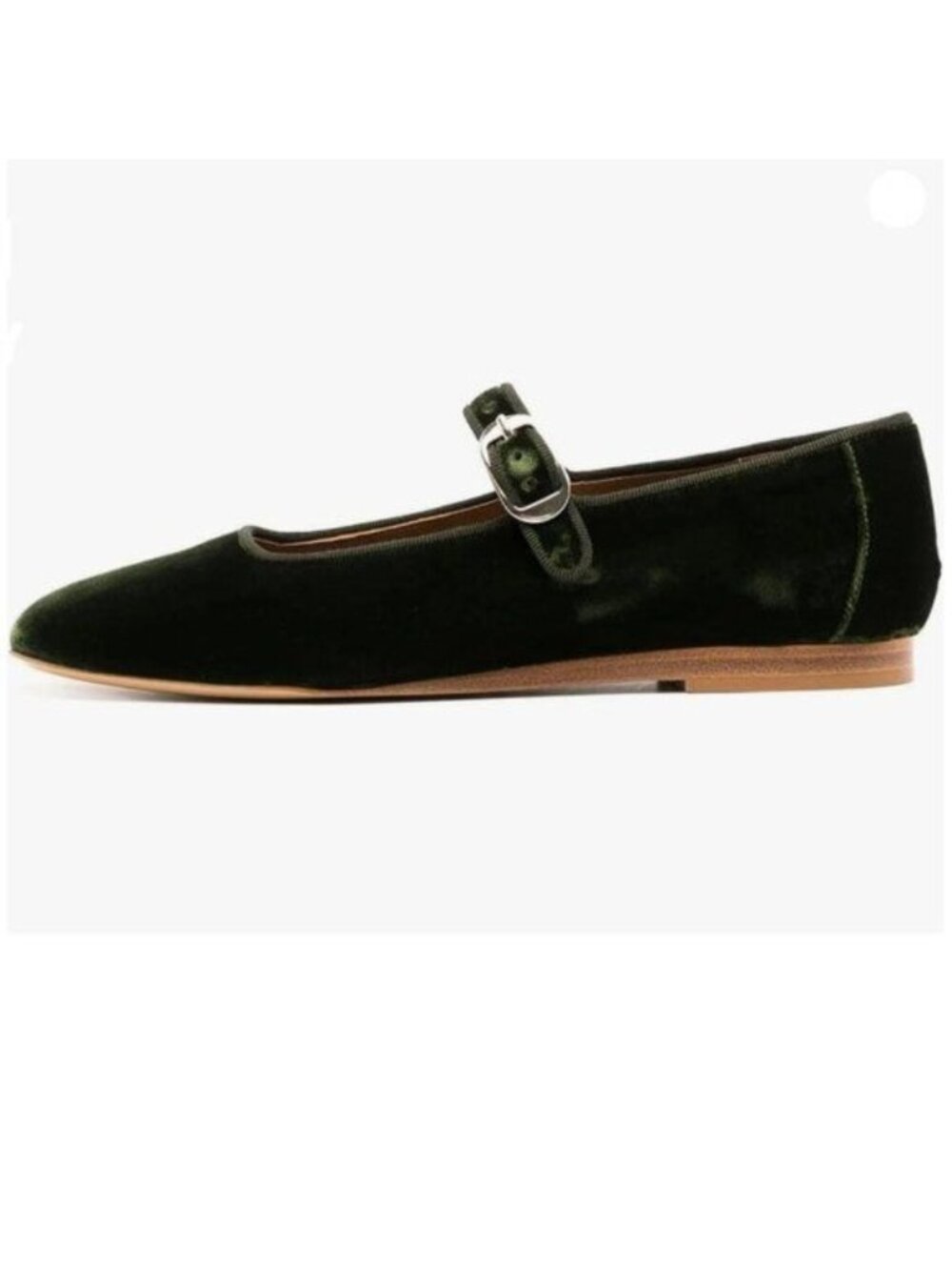 Pazzion Women Closed Round Toe Strap Buckled Ballet Ballet Flats Green